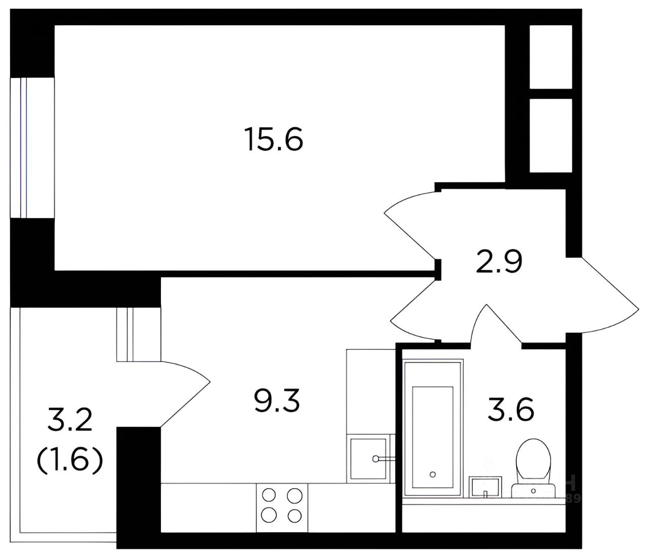Аренда 1-комн квартиры на вторичном рынке Пушкино, улица Просвещения, 12к2