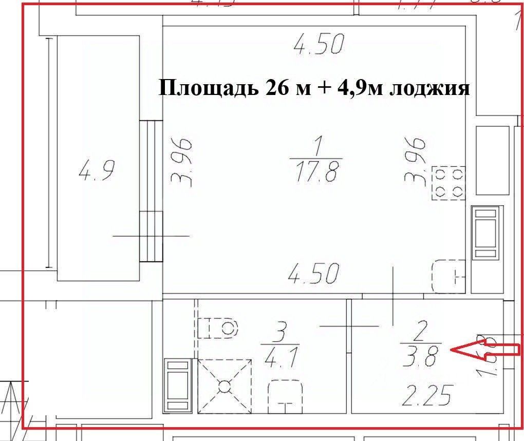 Продажа студии 1-й Предпортовый проезд, 1