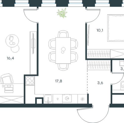 2-комн квартира Москва г., Ильменский проезд,  к. 3