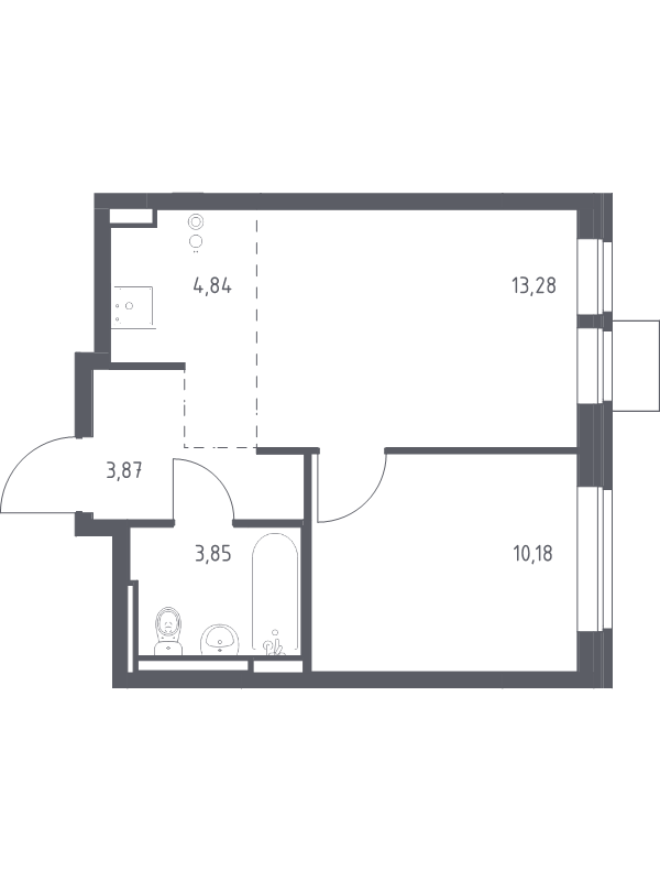 Продажа 1-комн квартиры в новостройке Богданиха д., Красная Слобода ул.,  к. 7.2