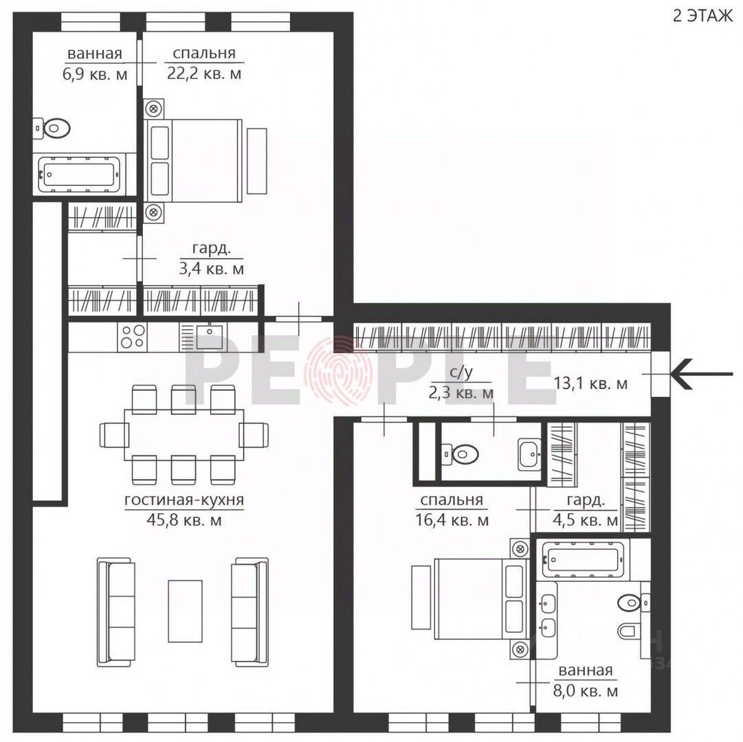 Продажа 3-комн квартиры на вторичном рынке Большой Черкасский переулок, 2/10