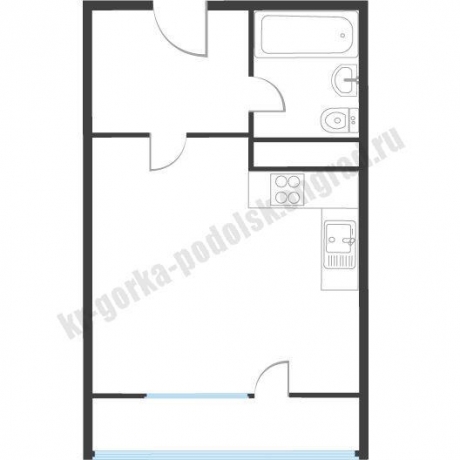 Планировка ЖК Красная горка, 10.2 м2