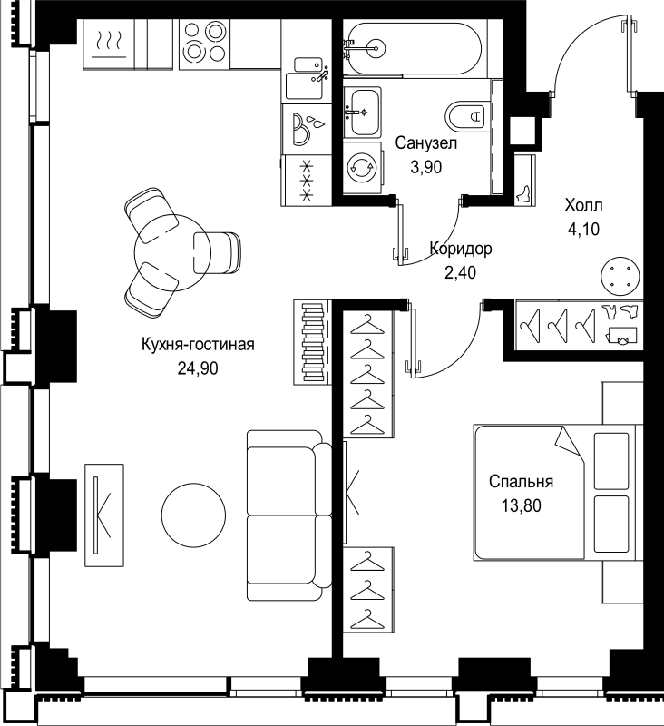 Продажа 1-комн квартиры в новостройке Москва г., Вишнёвая ул.,  к. 2
