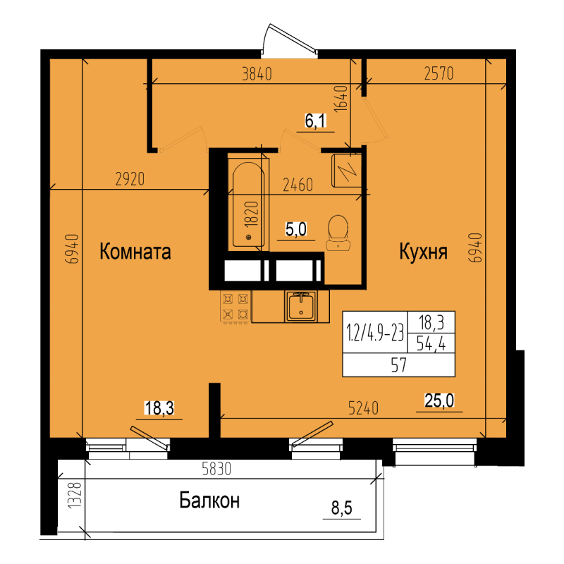 Продажа 1-комн квартиры в новостройке Парголово п., Заречная ул.,  к. 2