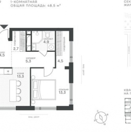 Продажа 1-комн квартиры в новостройке Крылатская ул,  д. 33 к2