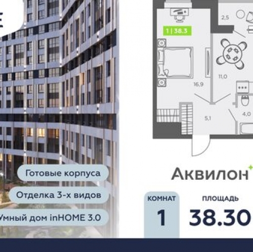 1-комн квартира ул Чирикова,  д. 5,  к. 1