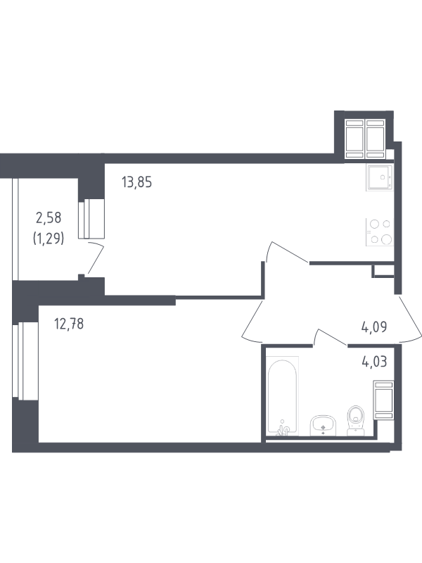 Продажа 1-комн квартиры в новостройке Санкт-Петербург г., Славянская ул.,  к. 39