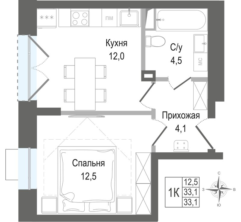 Продажа 1-комн квартиры в новостройке Королёв г.,  к. 3