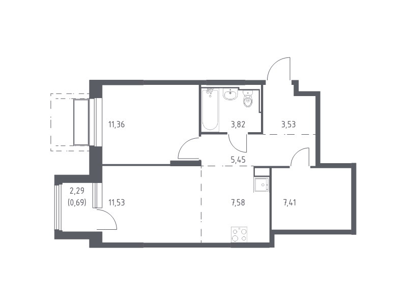 Продажа 1-комн квартиры в новостройке Мытищи г., Трудовая ул.,  к. 3
