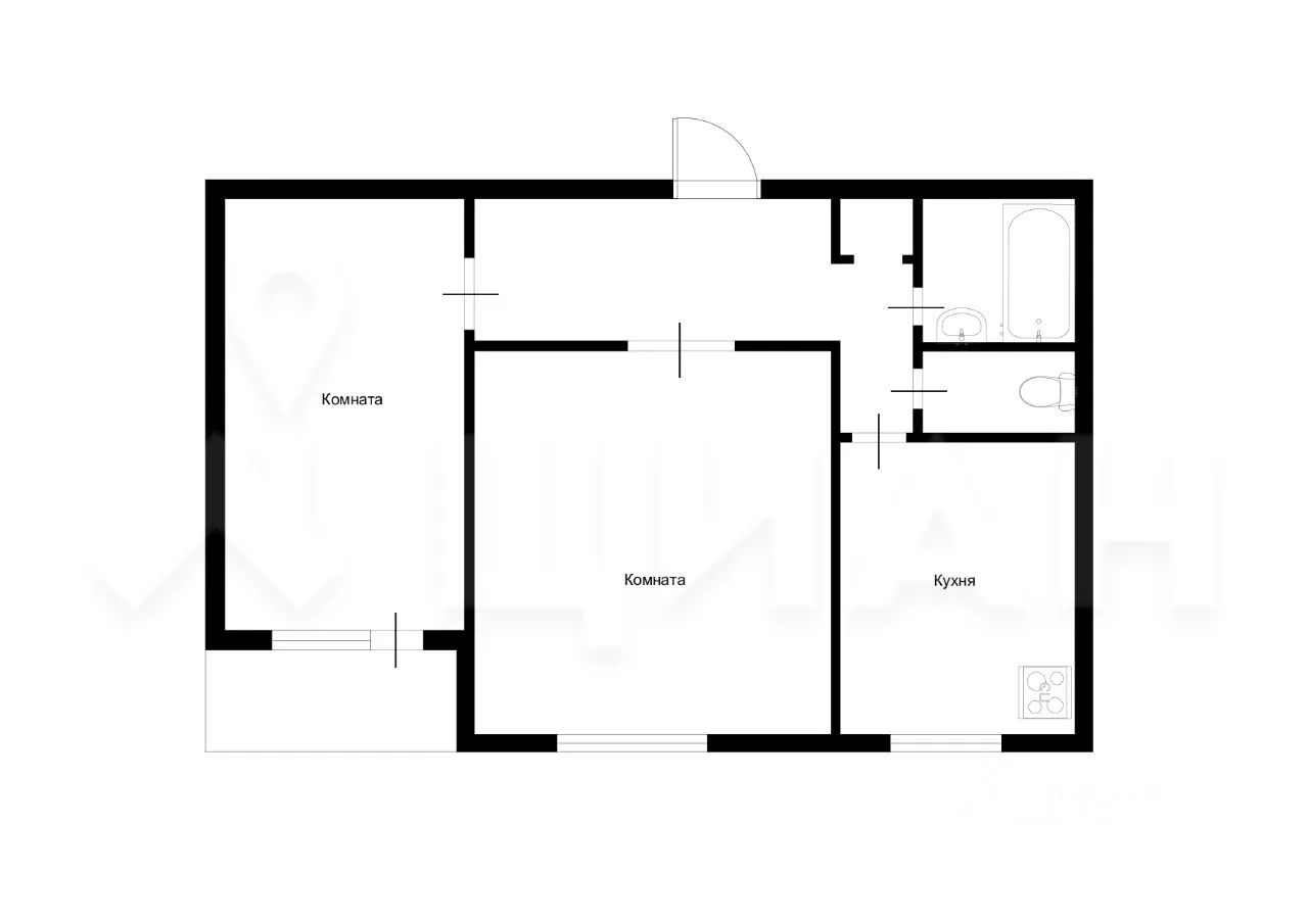 Аренда 2-комн квартиры на вторичном рынке улица Коненкова, 9