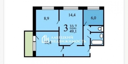 3-комн квартира Пролетарский пр-кт,  д. 4