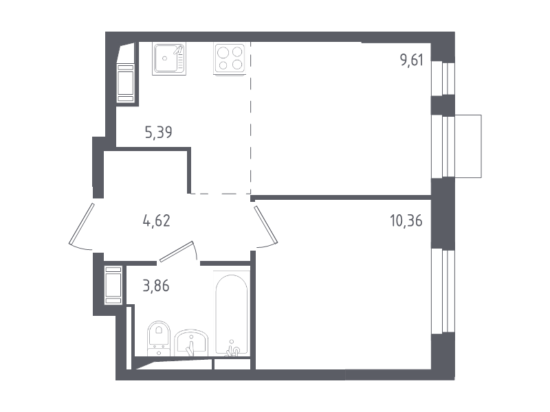 Продажа 1-комн квартиры в новостройке Юрлово д., Пятницкая ул.,  к. 1.1