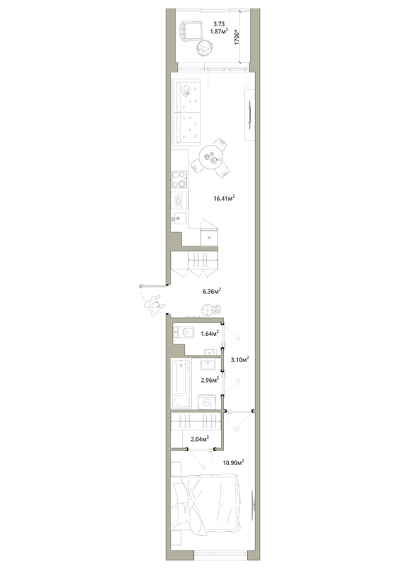 Продажа 1-комн квартиры в новостройке Новоселье п., Центральная ул.,  к. 3.2-1