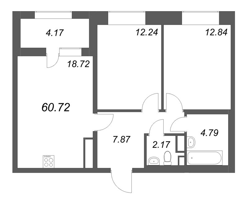 Продажа 2-комн квартиры в новостройке Шушары п., Школьная ул.,  к. 1