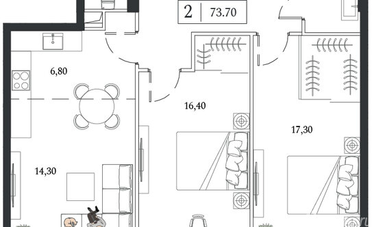 Продажа 3-комн квартиры на вторичном рынке Андропова пр-кт,  д. 9/1