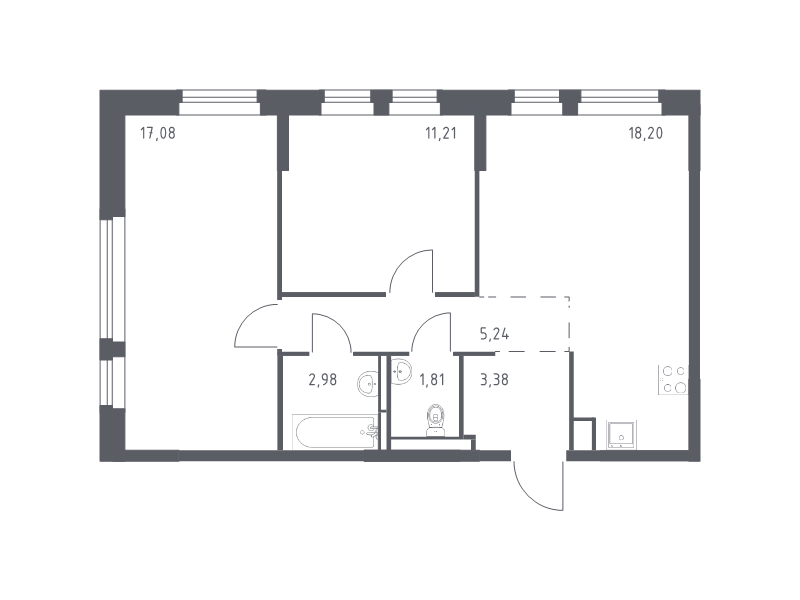 Продажа 2-комн квартиры в новостройке Колпино г., Загородная ул.,  к. 35.1