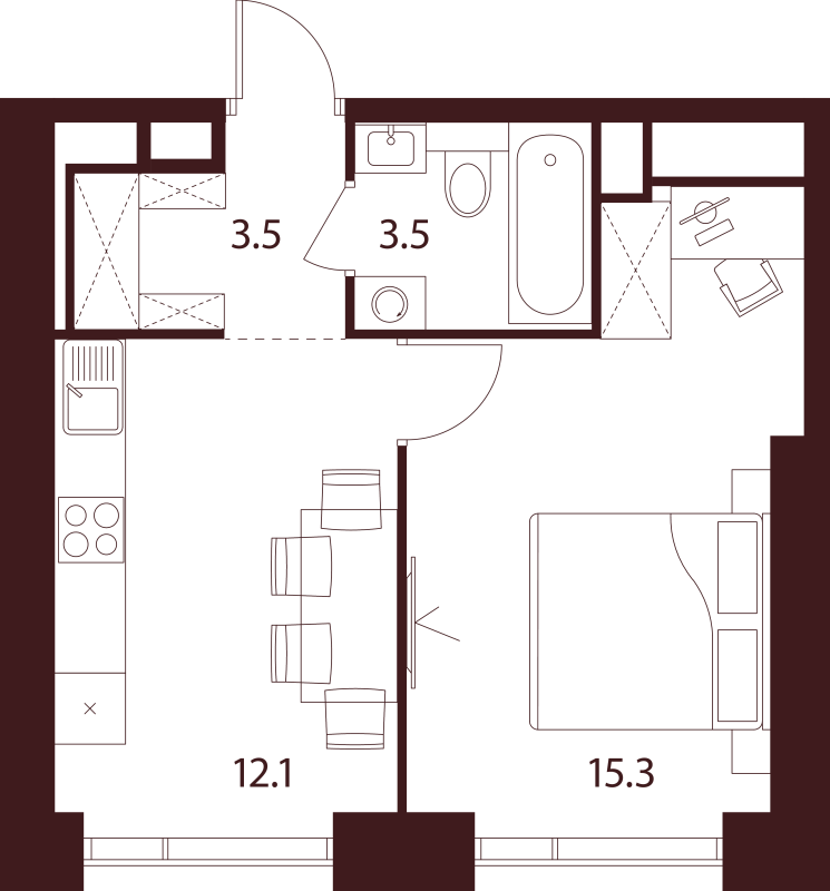 Продажа 1-комн квартиры в новостройке Москва г., Куусинена ул.,  к. D1