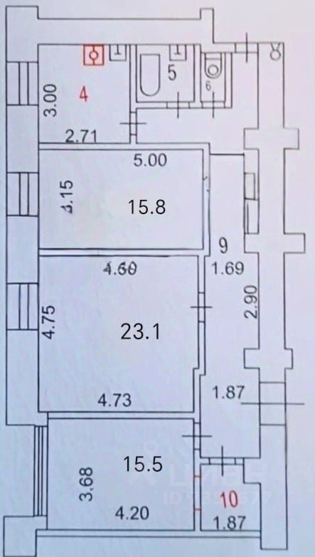 Продажа 3-комн квартиры на вторичном рынке Новоспасский переулок, 3К2