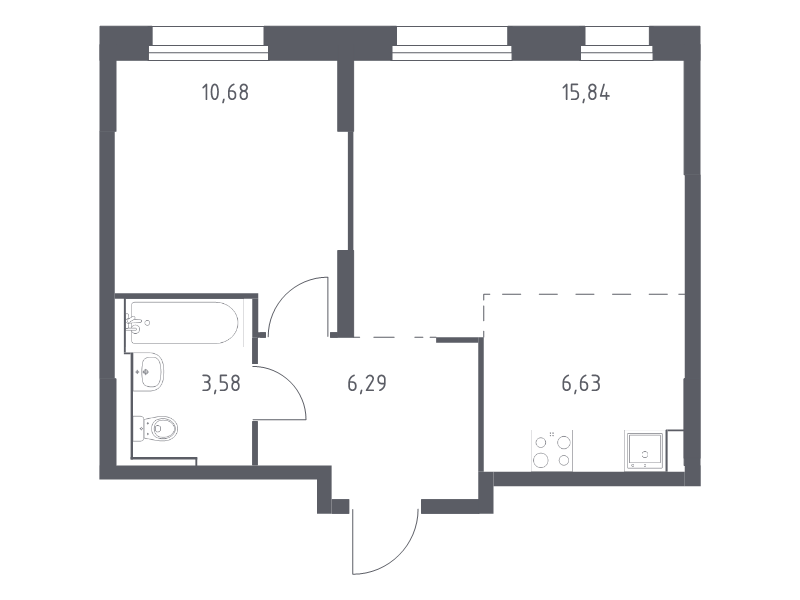 Продажа 1-комн квартиры в новостройке Мякинино д., 4-я Мякининская ул.,  к. 1