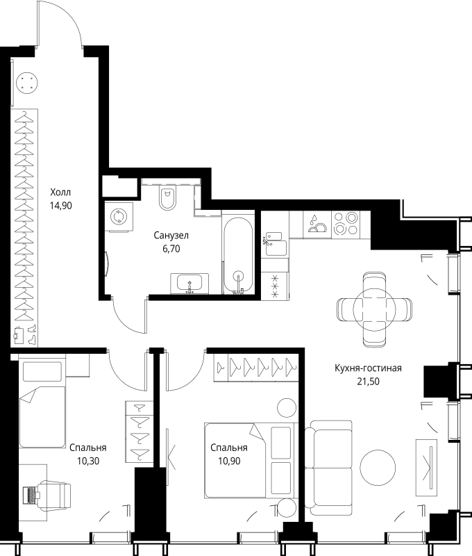 Продажа 2-комн квартиры в новостройке Москва г., Верейская ул.,  к. Indigo 5