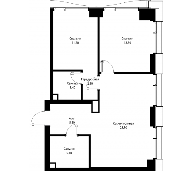 Планировка ЖК CITYZEN, 25.2 м2