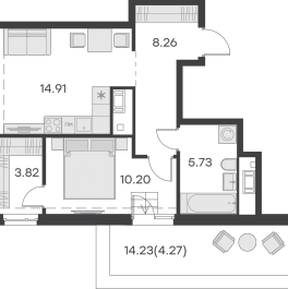 Продажа 1-комн квартиры в новостройке Шкапина улица