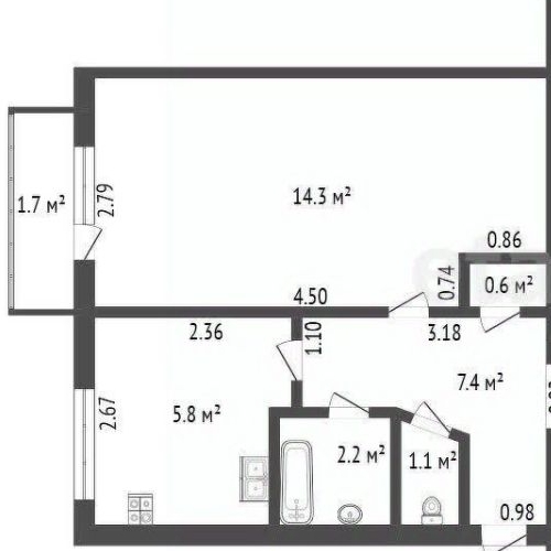 3-комн квартира Пушкин, Кадетский бульвар, 18