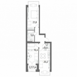 Продажа 2-комн квартиры на вторичном рынке ул Академика Константинова,  д. 1,  к. 2