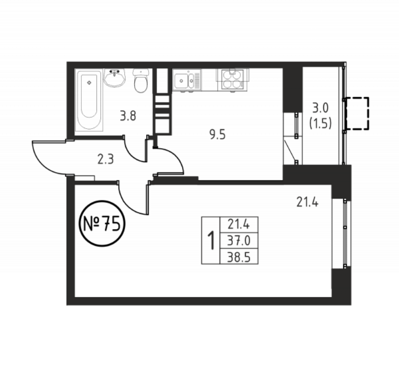Продажа 1-комн квартиры в новостройке Домодедово с., Жуковского ул.,  к. 6