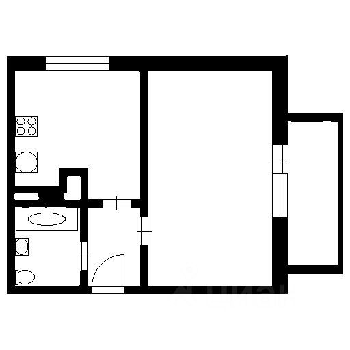 Аренда 1-комн квартиры на вторичном рынке Мурино, проспект Авиаторов Балтики, 15