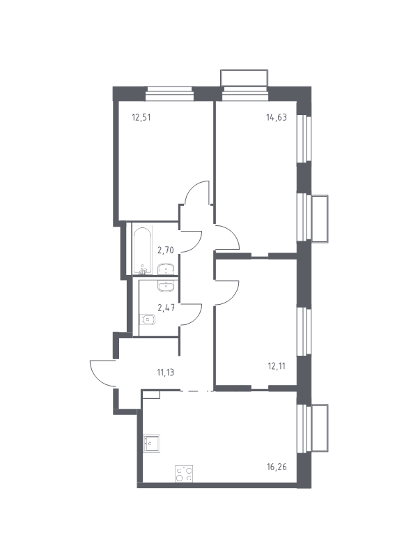 Продажа 3-комн квартиры в новостройке Мякинино д., 4-я Мякининская ул.,  к. 2