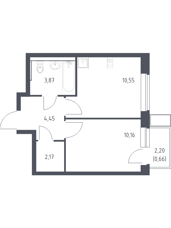 Продажа 1-комн квартиры в новостройке Мисайлово д., Молодежный б-р,  к. 13.1