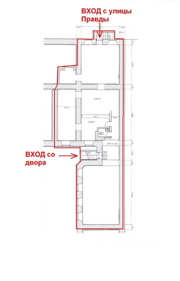 Аренда торгового помещения улица Правды,  д. 6