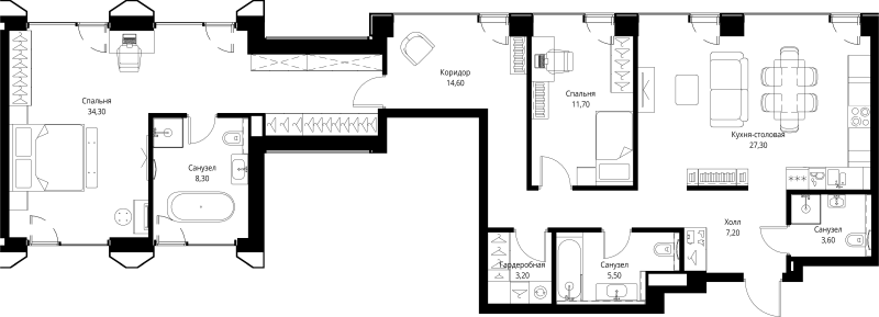 Продажа 2-комн квартиры в новостройке Москва г., Верейская ул.,  к. 1.4