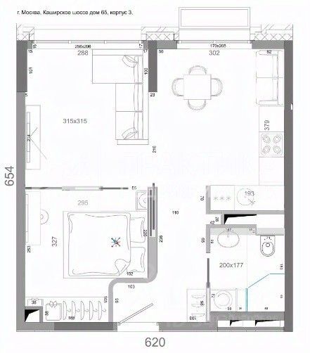 Продажа 2-комн квартиры на вторичном рынке Каширское шоссе, 65к3