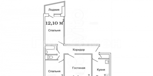 3-комн квартира Абрамцевская улица, 3А
