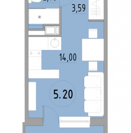 Продажа студии Санкт-Петербург г., 3-й Рабфаковский пер.,  к. 1