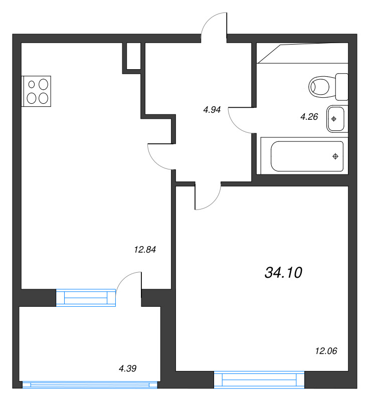 Продажа 1-комн квартиры в новостройке Шушары п., Пулковское ш.,  к. 3.5