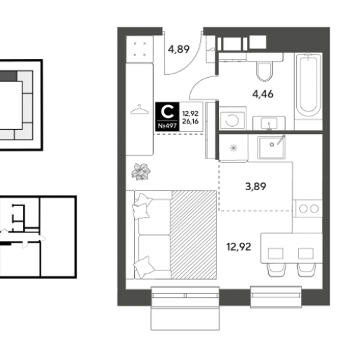 Студия Пушкино г., Зелёная Роща ул.,  к. 7