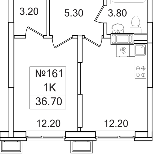 1-комн квартира Сапроново д., Калиновая ул.,  к. 5