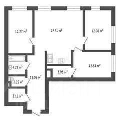 3-комн квартира улица Стахановцев, 1