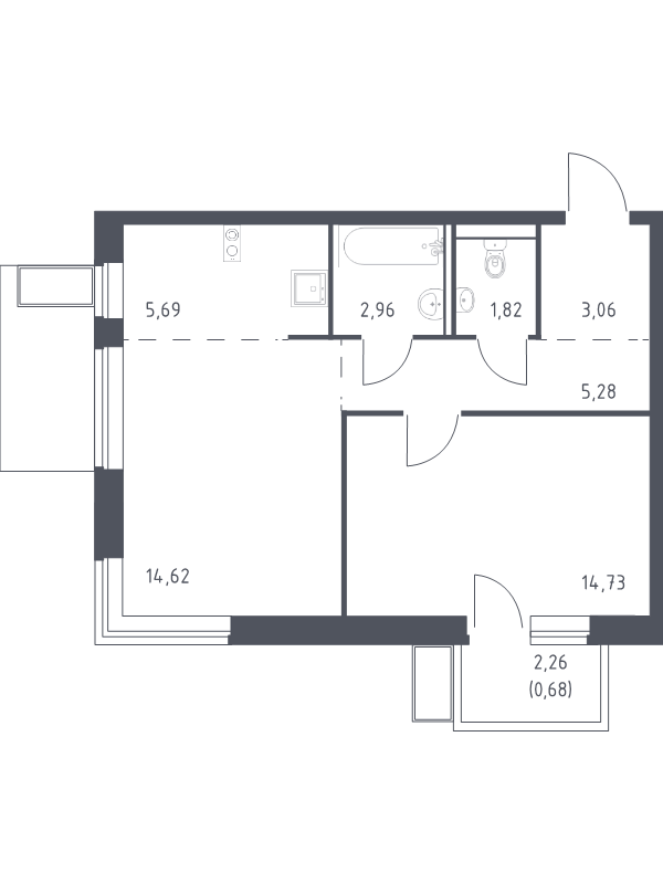 Продажа 1-комн квартиры в новостройке Егорово п., Колхозная ул.,  к. 3.2