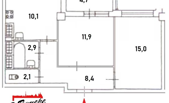 Продажа 2-комн квартиры на вторичном рынке Загребский бульвар