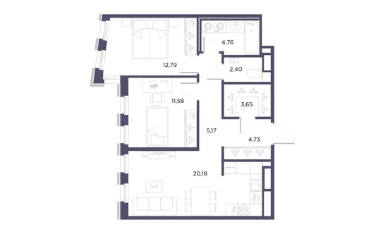 Продажа 2-комн квартиры на вторичном рынке Лисичанская улица,  д. 22 с1