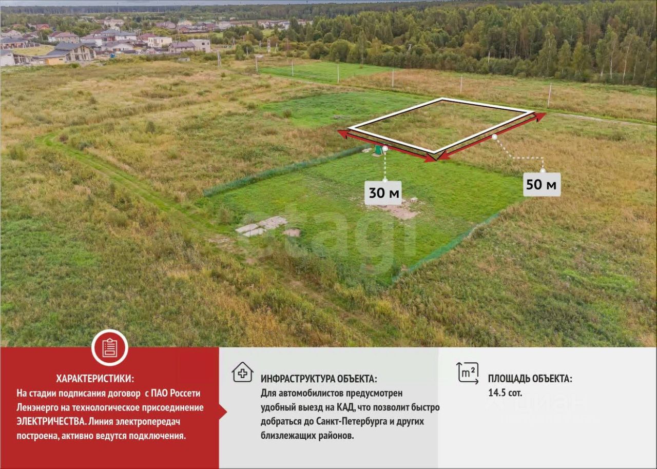 Продажа земли Луговой парк кп, д. Владимировка,  д. 11