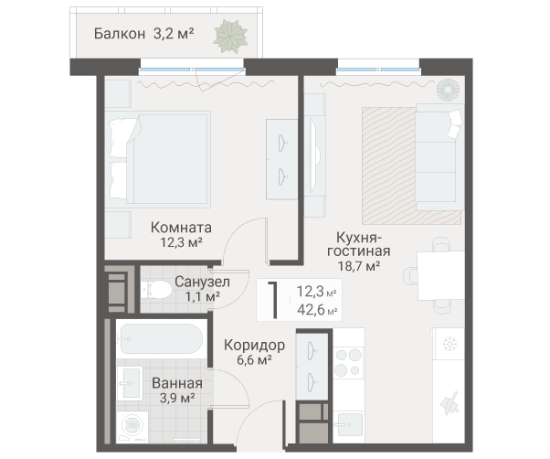 Продажа 1-комн квартиры в новостройке Санкт-Петербург г., Руднева ул.,  к. 3