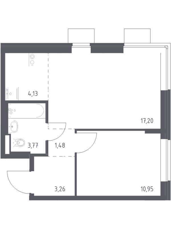Продажа 1-комн квартиры в новостройке Алхимово д., Полевая ул.,  к. 3