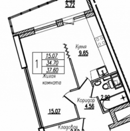Продажа 1-комн квартиры на вторичном рынке ул Кустодиева,  д. 5,  к. 1 стр 1