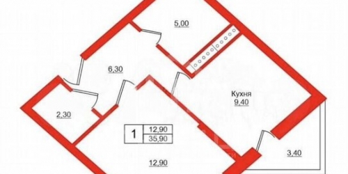 1-комн квартира Ленинский пр-кт,  д. 74,  к. 3