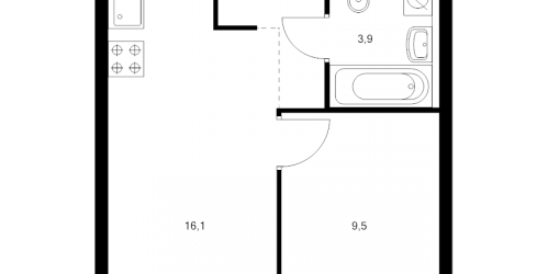 1-комн квартира Москва г., Руставели ул.,  к. 2.5